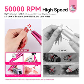 SAVILAND Electric Nail Drill showing ambient light indicator
