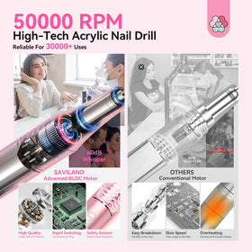 SAVILAND Electric Nail Drill with accessories laid out