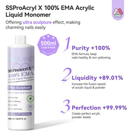 SAVILAND EMA Acrylic Liquid Monomer 16.91 oz back view