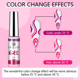 SAVILAND gel nail polish set showing colour change effect