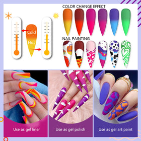 SAVILAND gel polish bottles displaying vibrant colour options