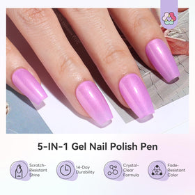 SAVILAND gel polish pen in hand demonstrating ease of use