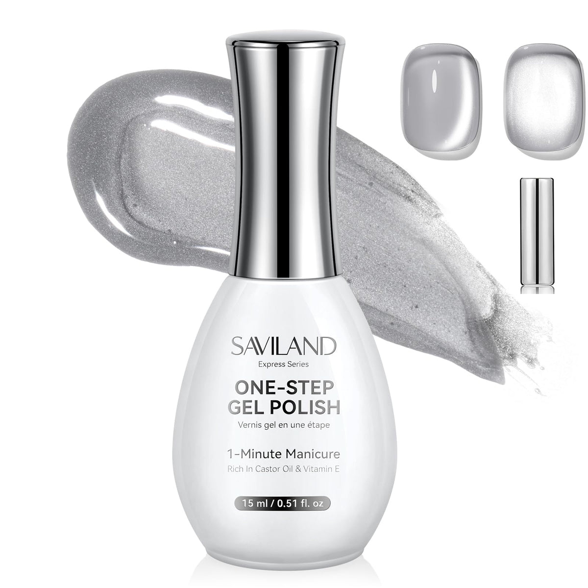 SAVILAND Glazed Nails One-Step Gel Nail Polish 15ML front view