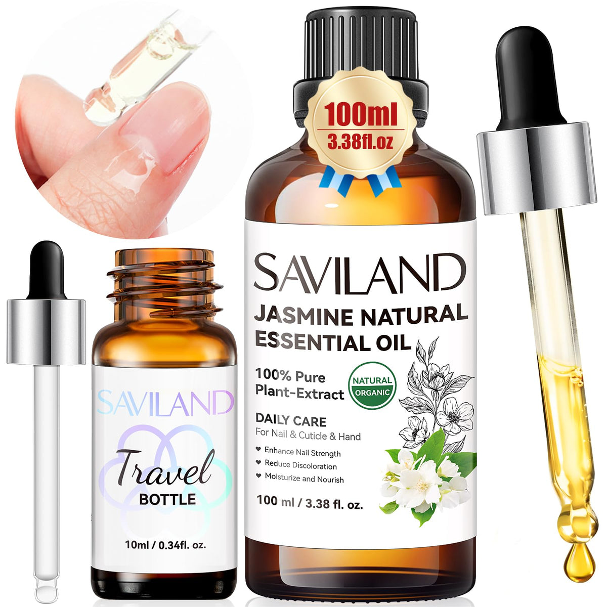 SAVILAND Jasmine Essential Oil Cuticle Oil front view