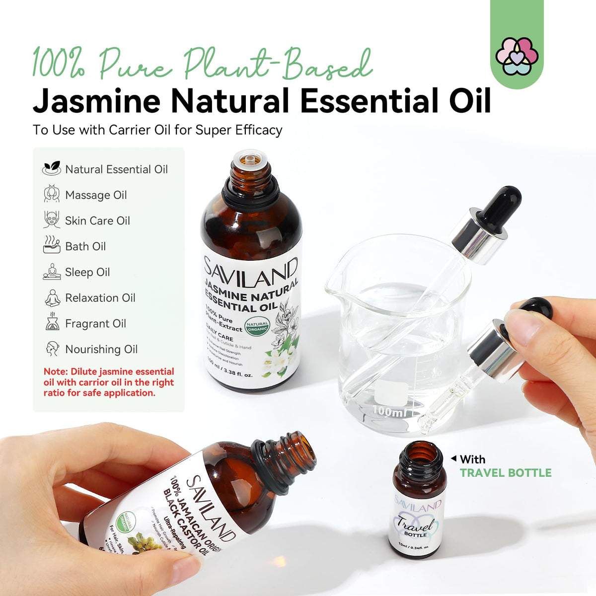 SAVILAND Jasmine Essential Oil Cuticle Oil packaging