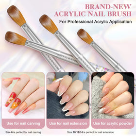 SAVILAND Kolinsky nail brushes with ergonomic handles