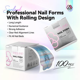 SAVILAND Long Length Nail Forms close-up of adhesive side