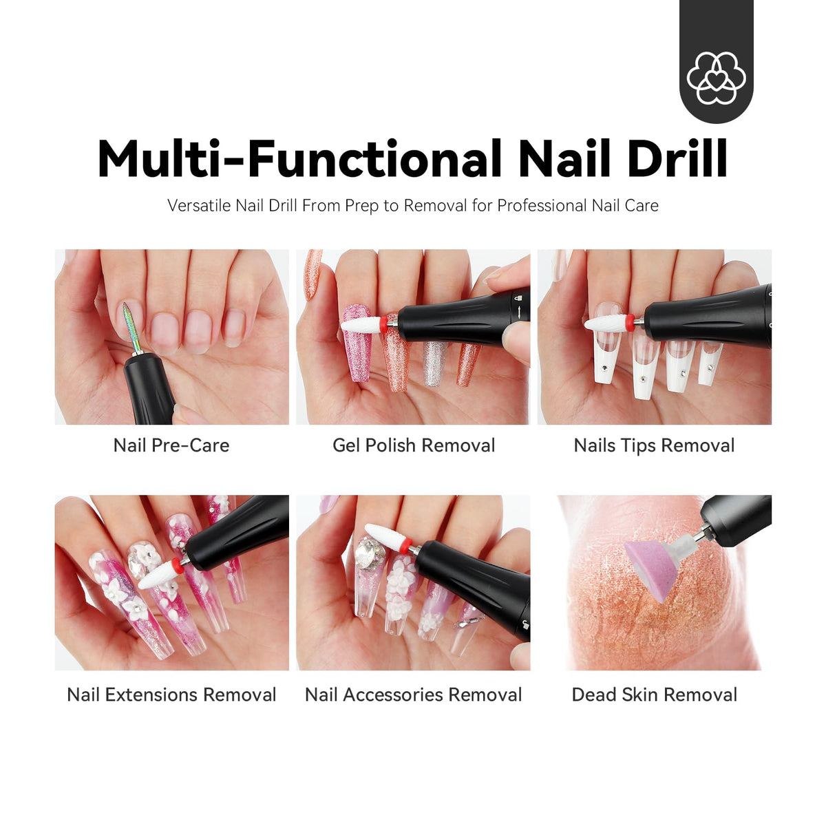SAVILAND nail drill kit with sanding bands and drill bits
