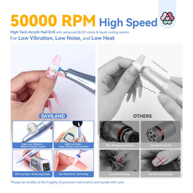 SAVILAND Nail Drill side view with ergonomic design