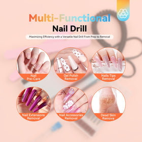 SAVILAND Nail Drill with accessories laid out