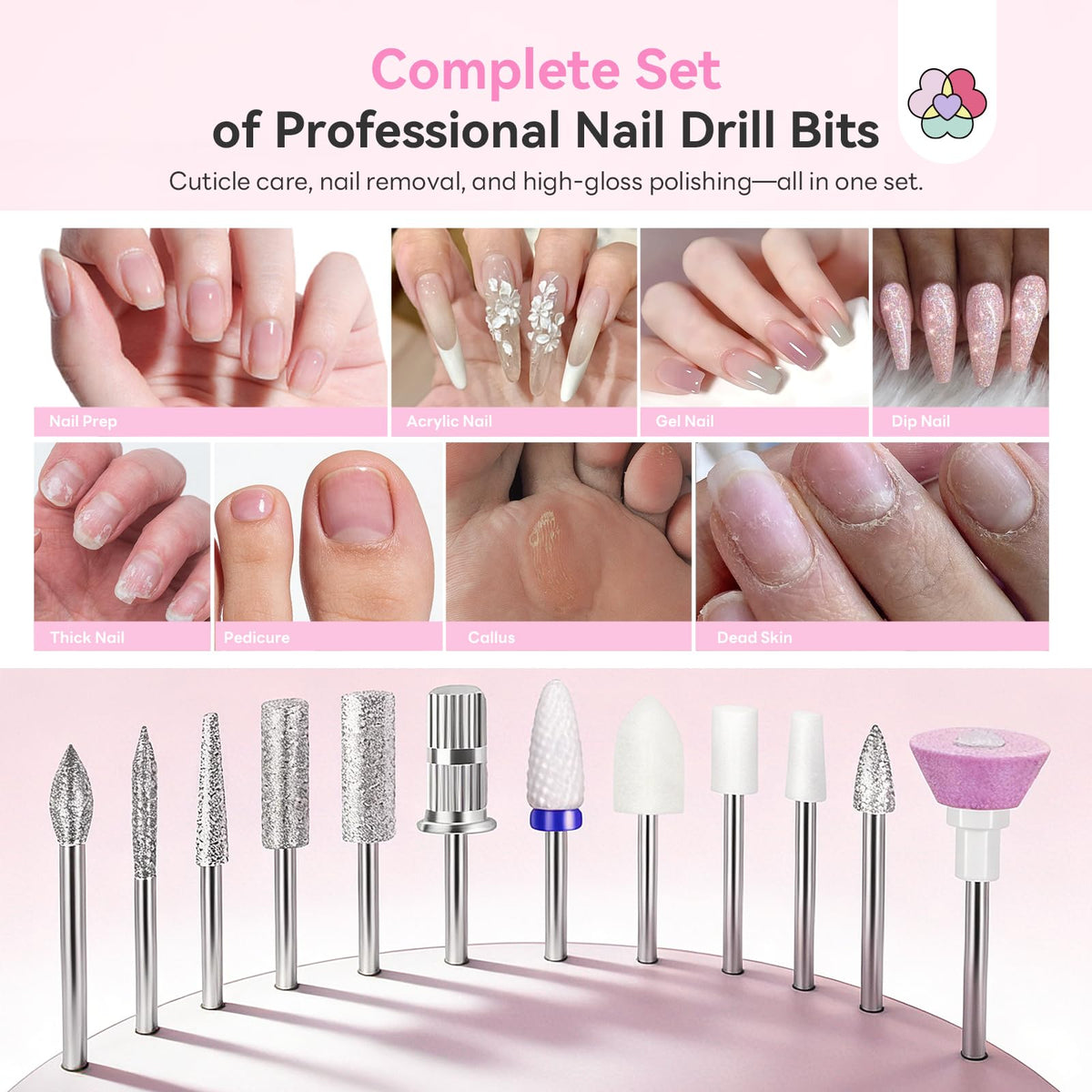 SAVILAND Nail Drill with battery indicator close-up