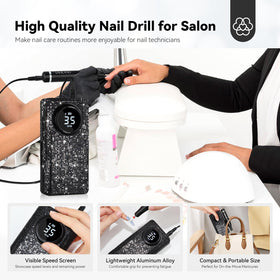 SAVILAND nail drill with included nail file and dust brush