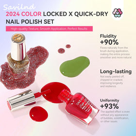 SAVILAND nail polish application on nails showcasing colour
