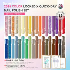 SAVILAND nail polish bottles showing vibrant colours and packaging