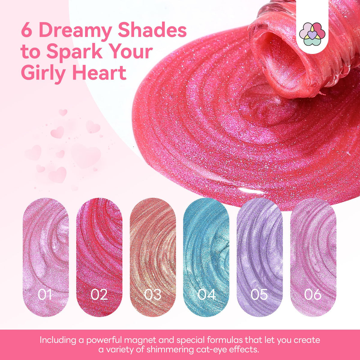 SAVILAND nail polish set displayed with magnet