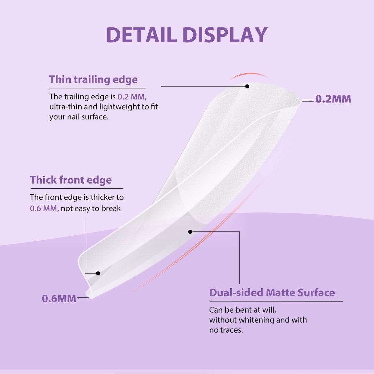 SAVILAND nail tips applied to natural nails