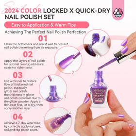 SAVILAND Ombre Nail Polish applied on nails showcasing vibrant colour