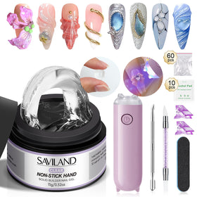 SAVILAND Solid Builder Nail Gel Kit with UV lamp and tools