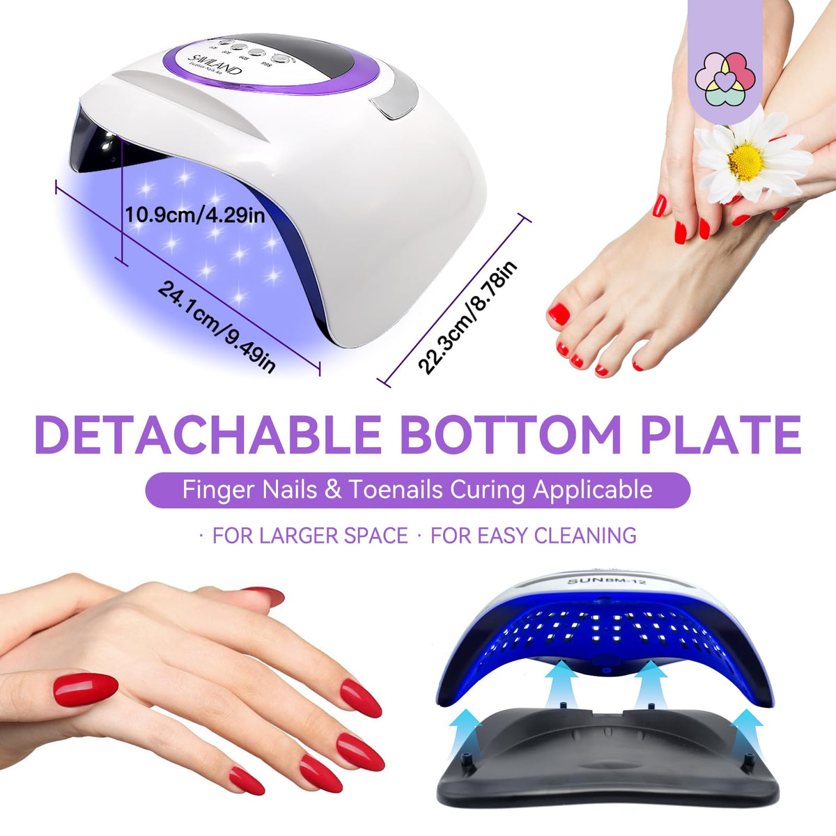 SAVILAND UV Nail Lamp carrying handle for transport