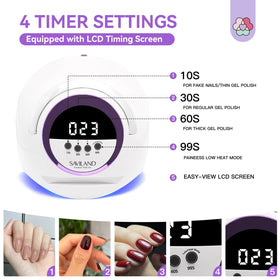 SAVILAND UV Nail Lamp side view showing motion sensor