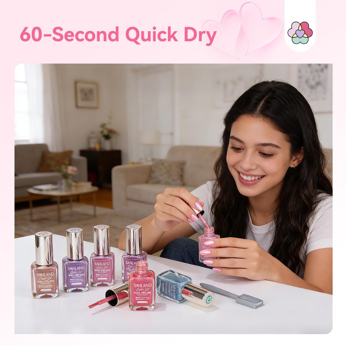 SAVILAND Valentine Nail Polish Set packaging