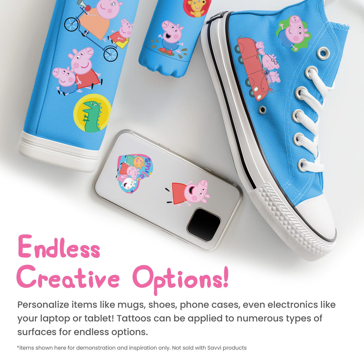 Savvi Peppa Pig temporary tattoos in packaging