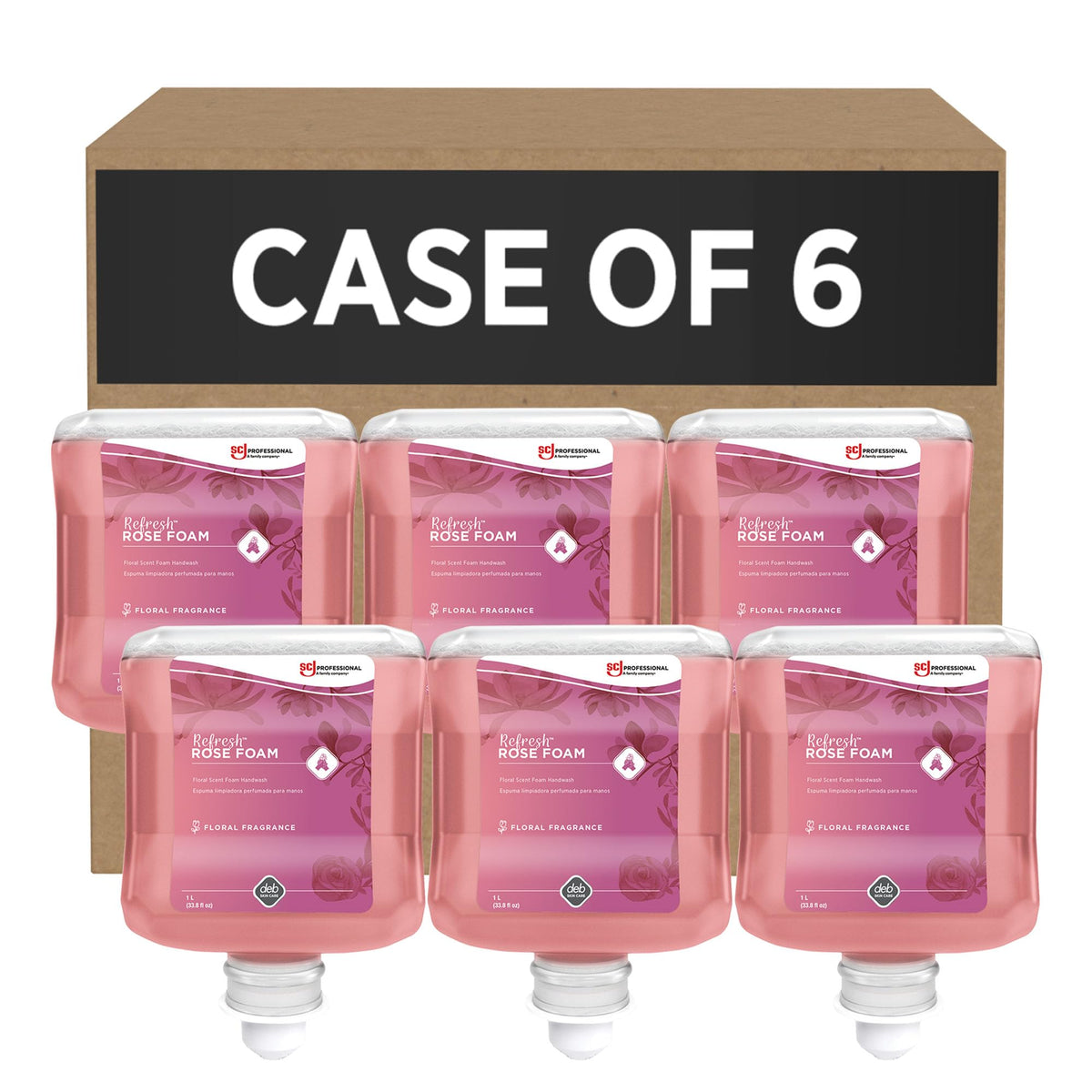 SC Johnson Professional Foam Hand Soap 1L front view with Enchanted Rose fragrance