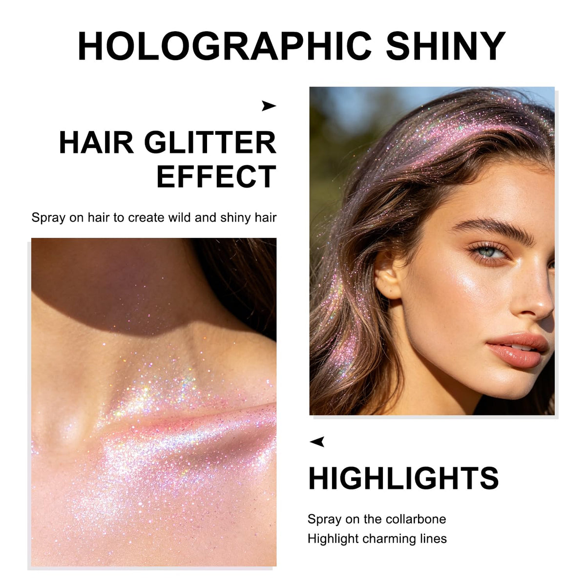 Scarman Hair and Body Glitter Spray 23g with craft supplies