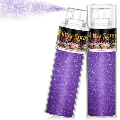 Scarman Hair and Body Glitter Spray 25g purple bottle front view