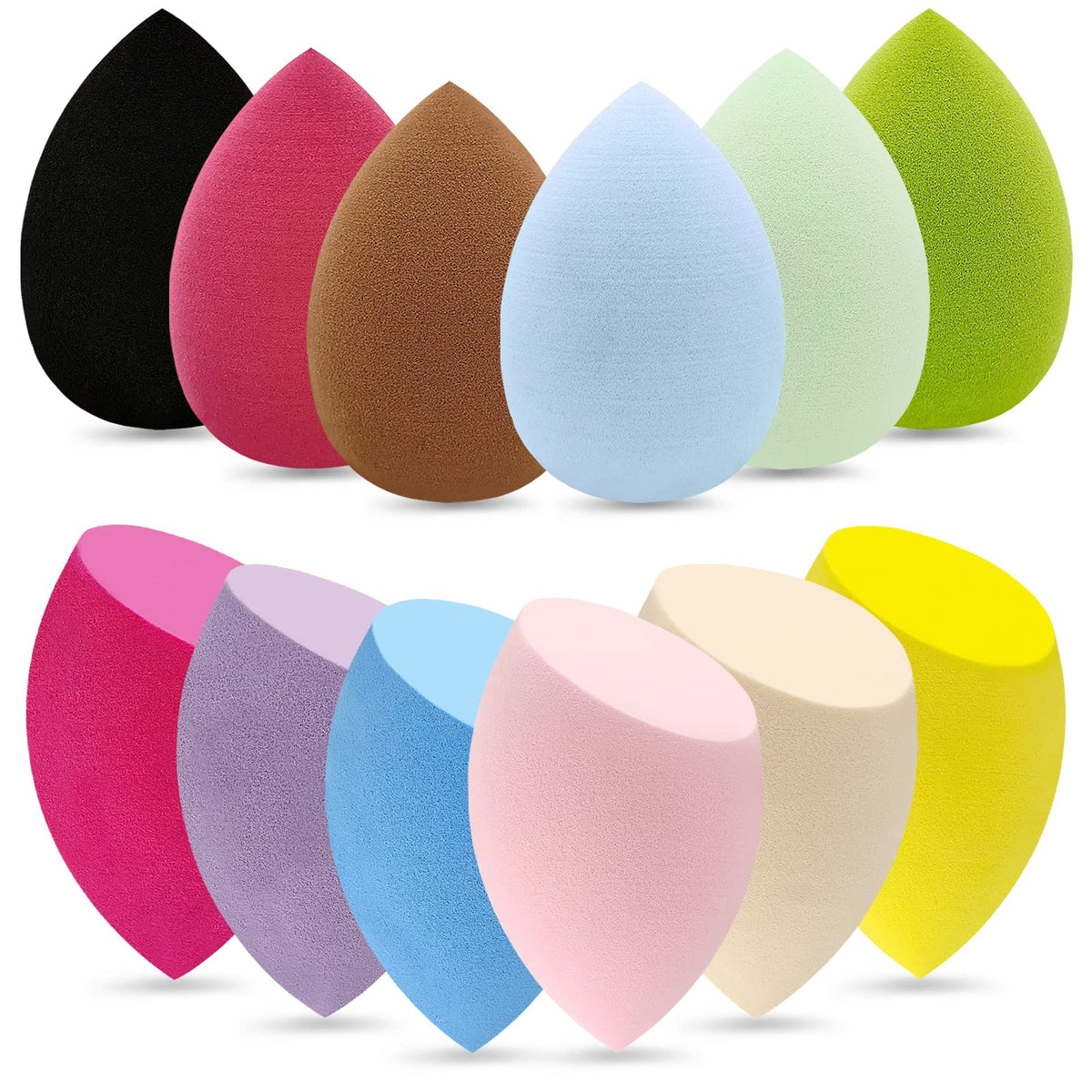 Scartink 12 Pieces Makeup Sponge Set with various colours and shapes