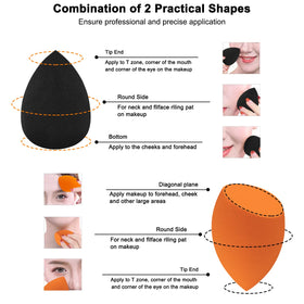 Scartink beveled makeup sponge for precise application