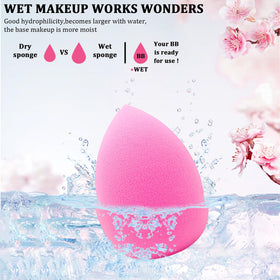 Scartink makeup sponge in use applying foundation