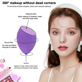 Scartink makeup sponge in use applying foundation