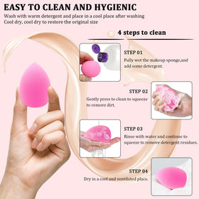 Scartink makeup sponges arranged in a circle