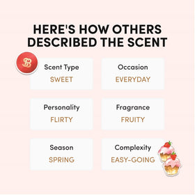 Scentbird Strawberry Shortcake Eau De Parfum on a vanity