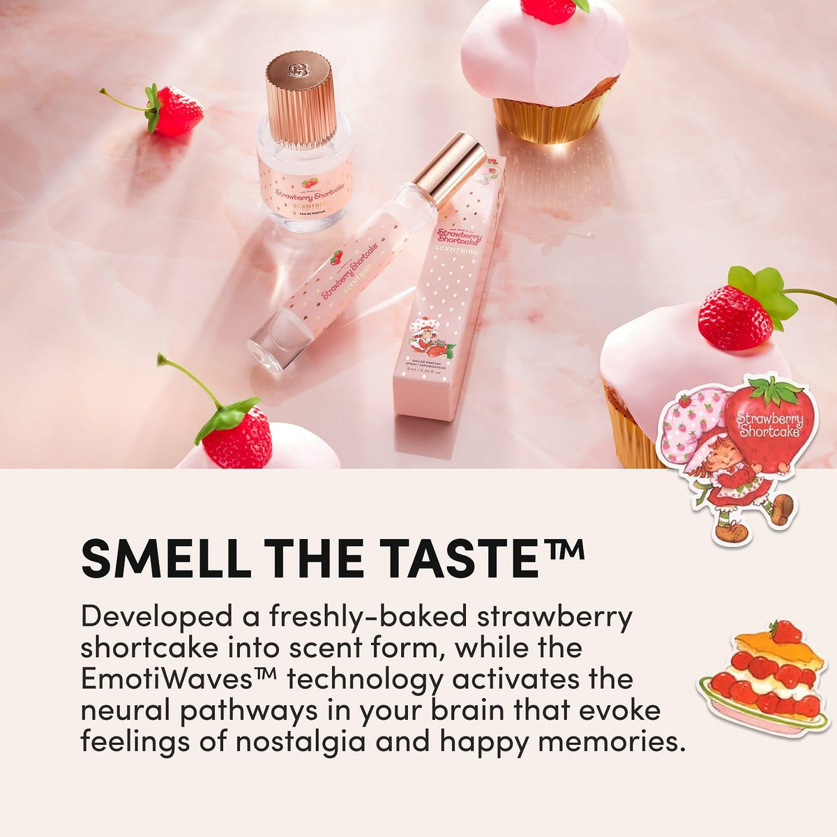 Scentbird Strawberry Shortcake Eau De Parfum with strawberries