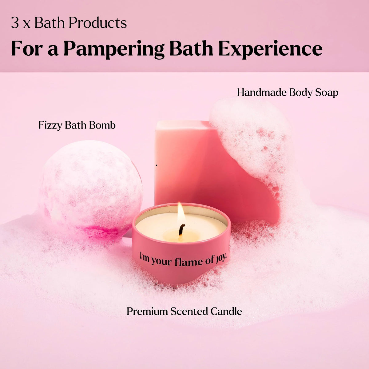 Scented Candle included in VogueNow Self Care Spa Kit