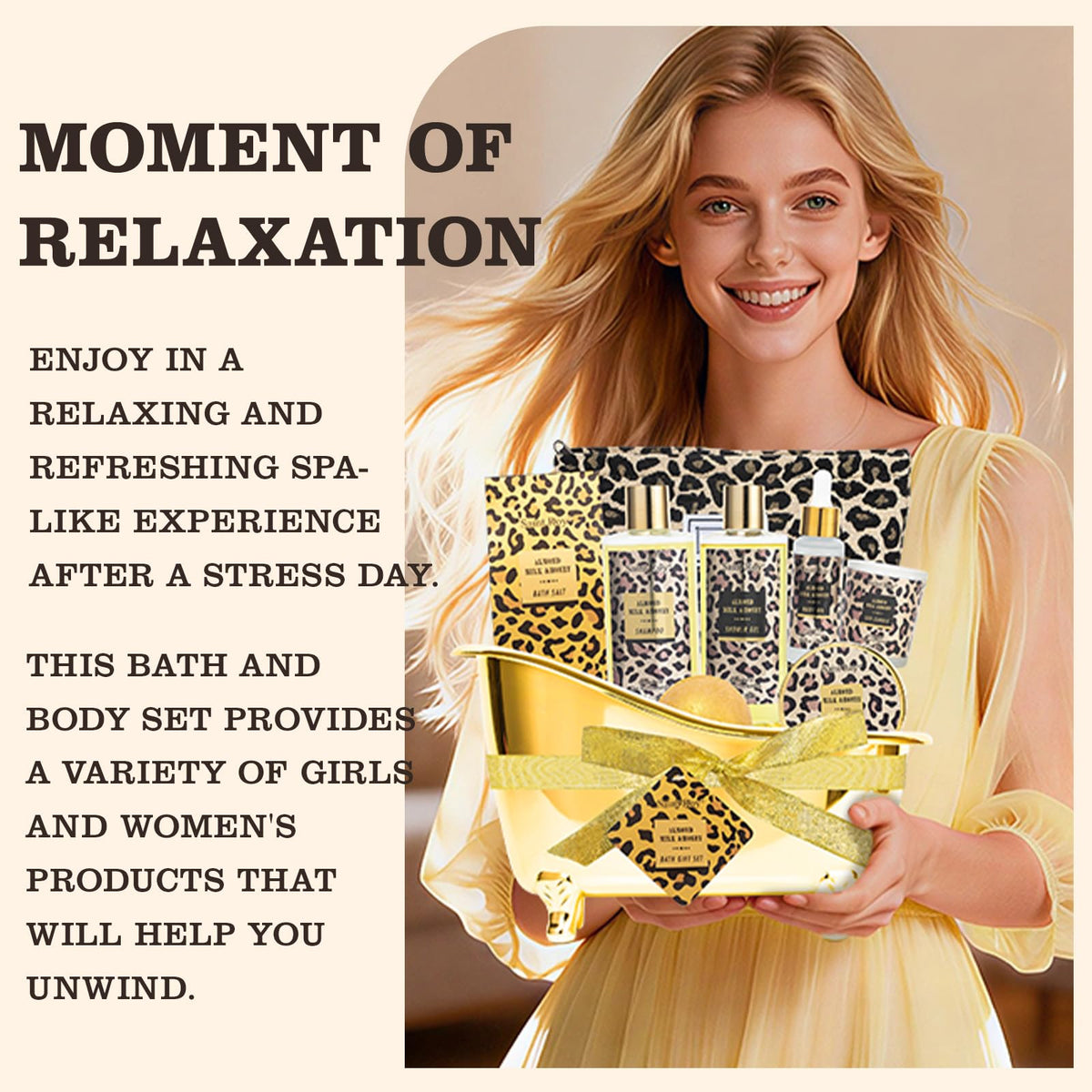 Scented candles and bath bombs in the spa gift set