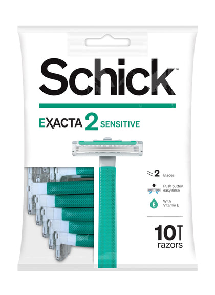 Schick Exacta2 Sensitive Disposable Razor pack front view