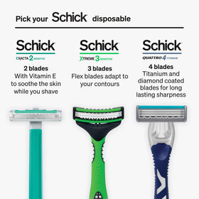 Schick Exacta2 Sensitive Disposable Razor with shaving cream
