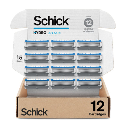 Schick Hydro 5-Blade Men's Razor Blade Refills 12ct front view