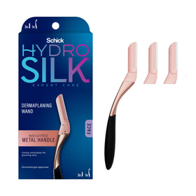 Schick Hydro Silk Dermaplaning Wand front view with weighted handle