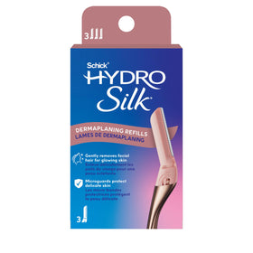 Schick Hydro Silk Dermaplaning Wand refill blades packaging front view