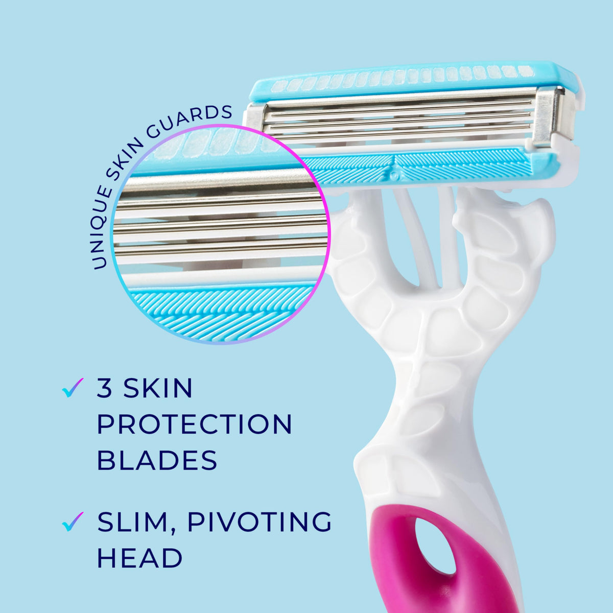 Schick Hydro Silk Disposable Razor curved handle