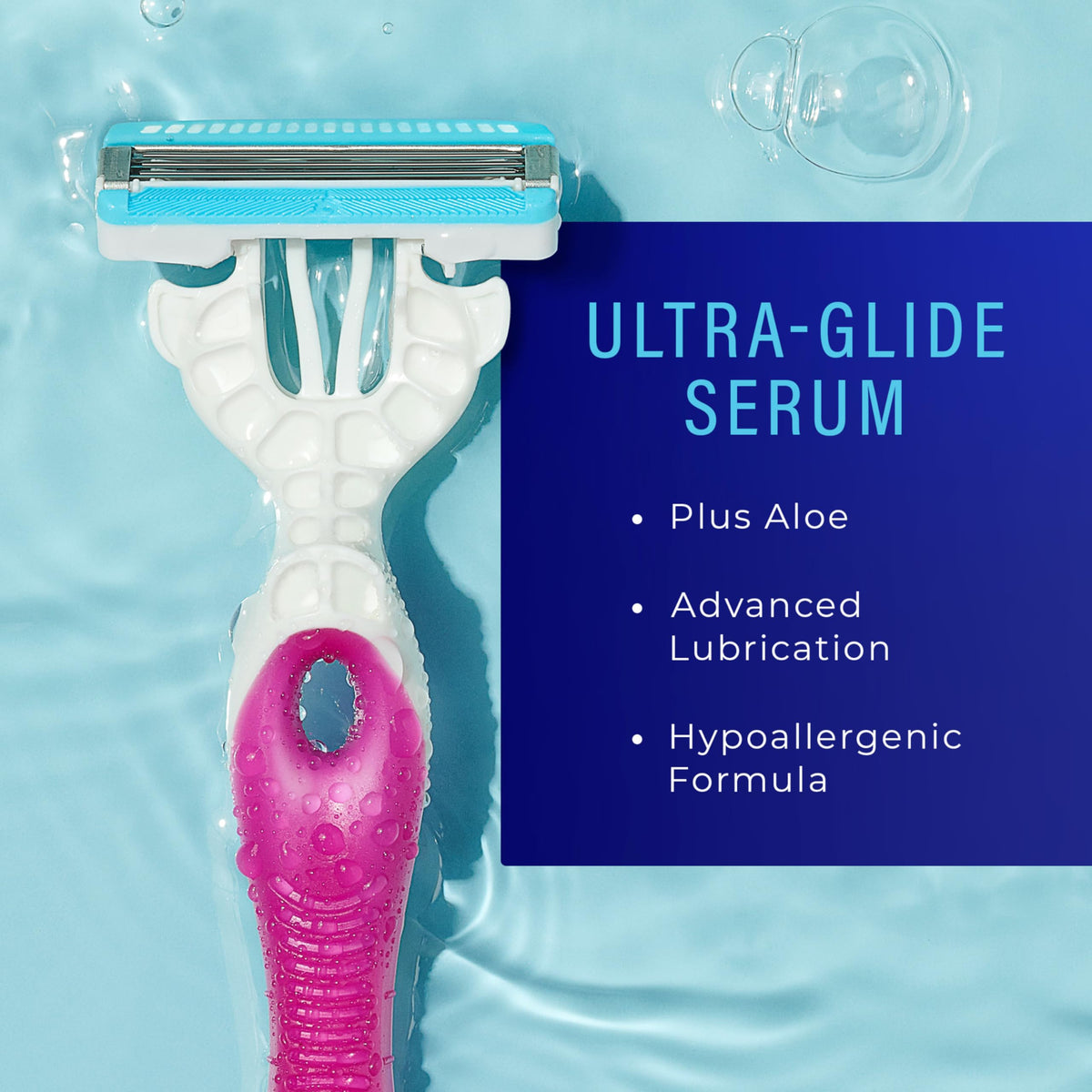 Schick Hydro Silk Disposable Razor with aloe serum detail