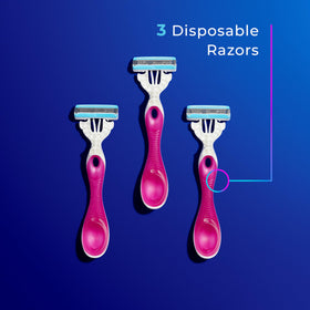 Schick Hydro Silk Disposable Razors in travel setting