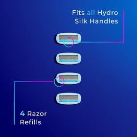 Schick Hydro Silk Moisture Razor Blade Refills in a beauty routine setting