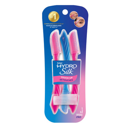 Schick Hydro Silk Touch-Up Dermaplaning Tool front view with precision cover