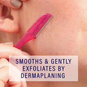 Schick Hydro Silk Touch-Up Dermaplaning Tool lifestyle image on vanity