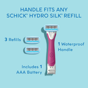 Schick Hydro Silk TrimStyle Razor showing 4 trimming lengths
